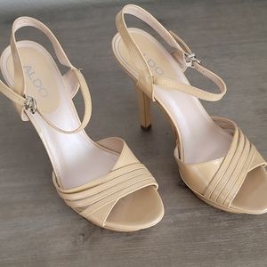 Aldo nude platform dress sandals
